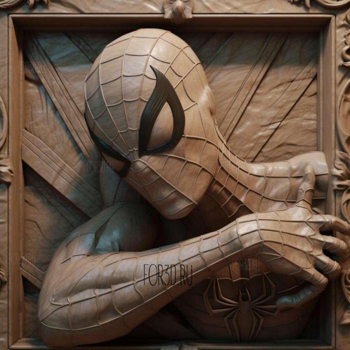 Gwen Spider Man 4 stl model for CNC